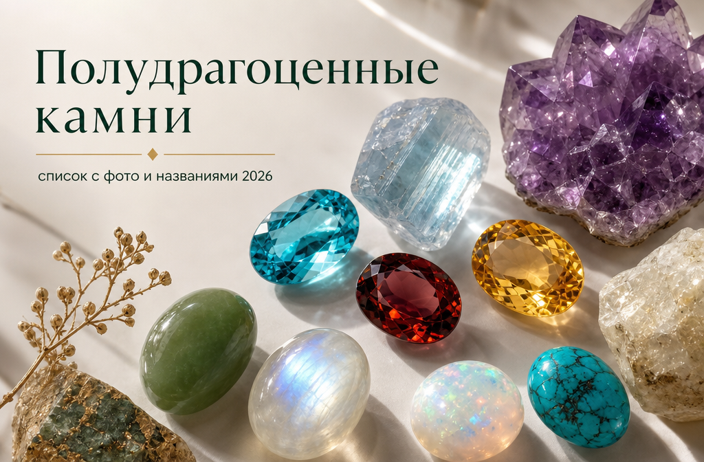Полудрагоценные камни список с фото и названиями 2026
