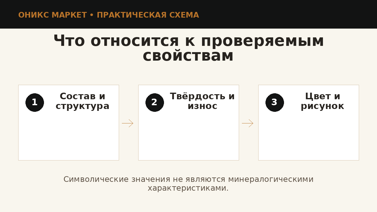 Проверяемые свойства оникса