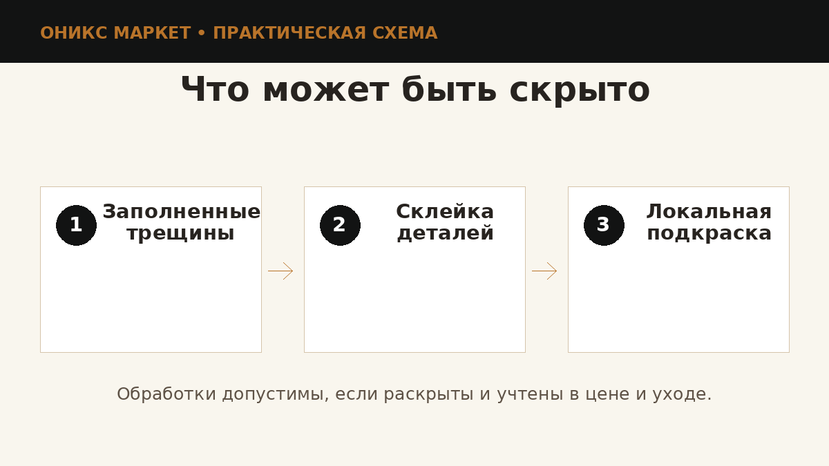 Обработки полированного оникса